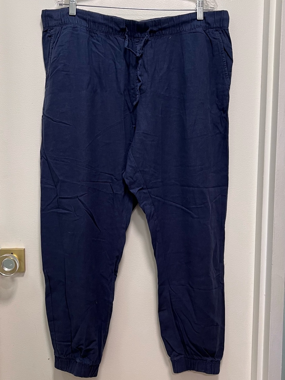 Saks Fifth Avenue Men's Dark Navy Elastic-Waist Jogger Pants